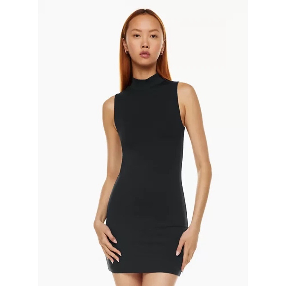 Babaton Aritzia Contour Dress Black Mock High Neck Large L
